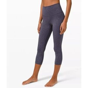 Lululemon Wunder Under HR 21" Crop Leggings, Indigo Spray Cadet, Size 10
